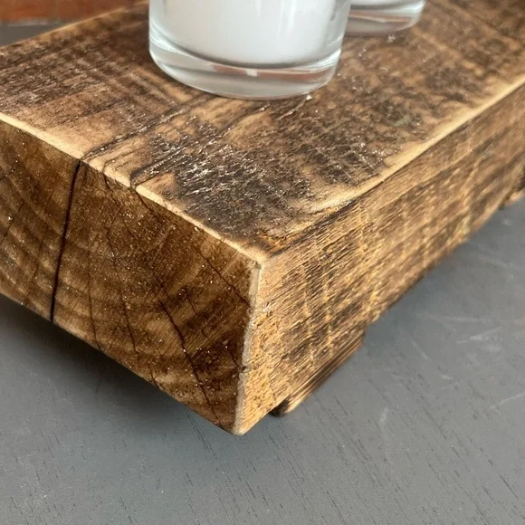 Primitive Wood Riser Wood Stand Handcrafted - Picture 5 of 7